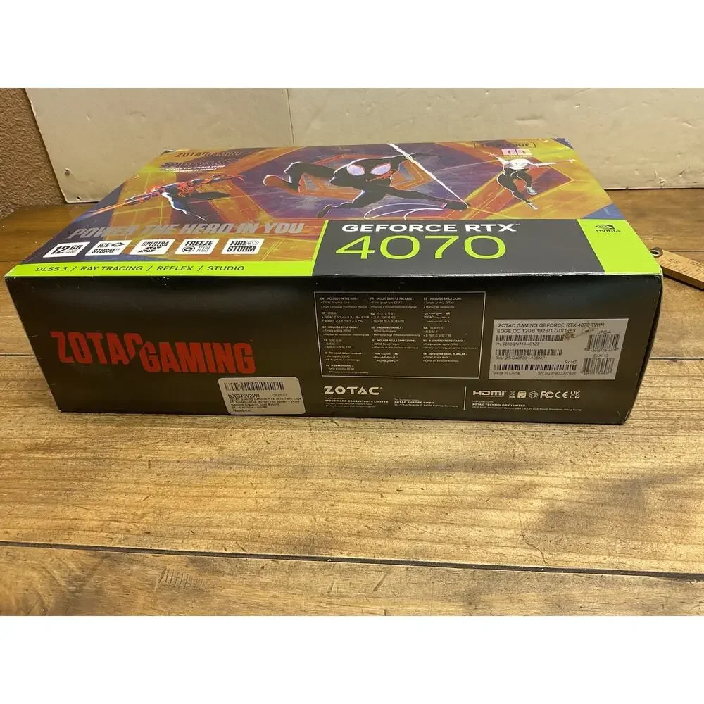 ZOTAC NVIDIA GeForce RTX 4070 GAMING AMP AIRO GPU Spiderman Bundle 12GB GDDR6X